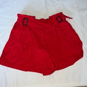 forever 21 high waisted red shorts, size M.